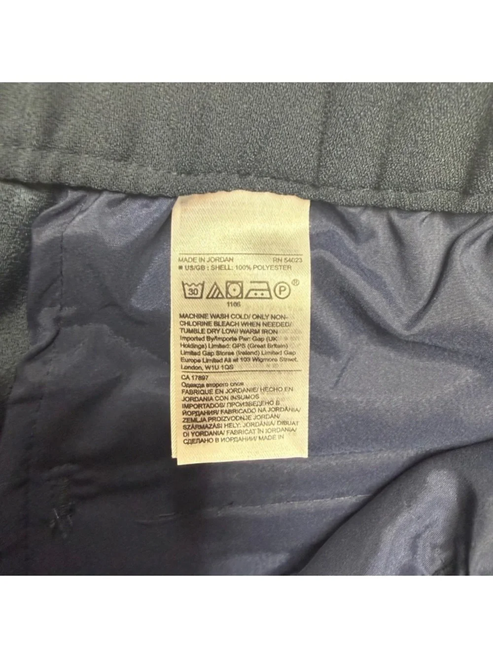Men's Navy Stretch Tapered Pants
